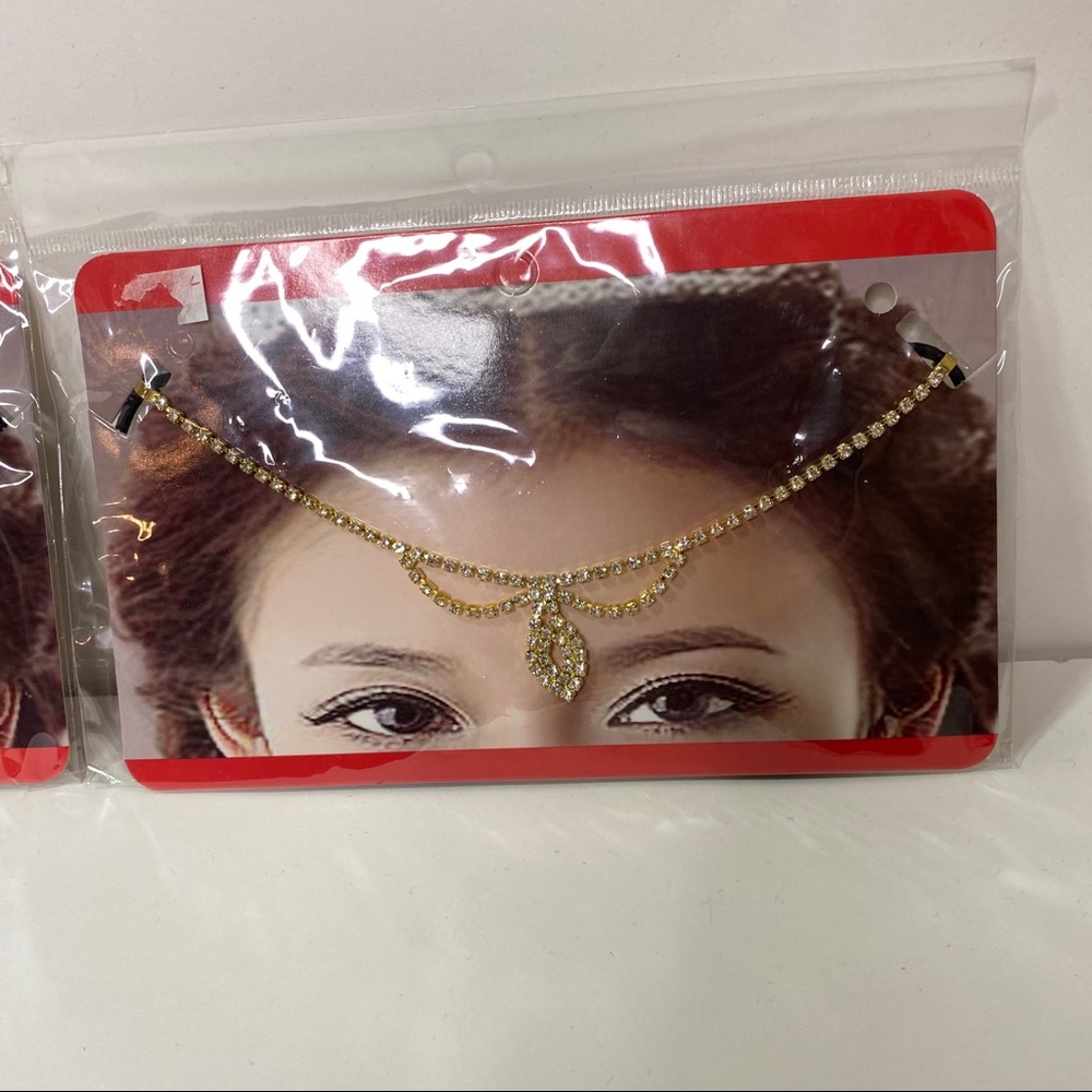 NEW Rhinestone Costume Headband/Headpiece Gold - Picture 1 of 3